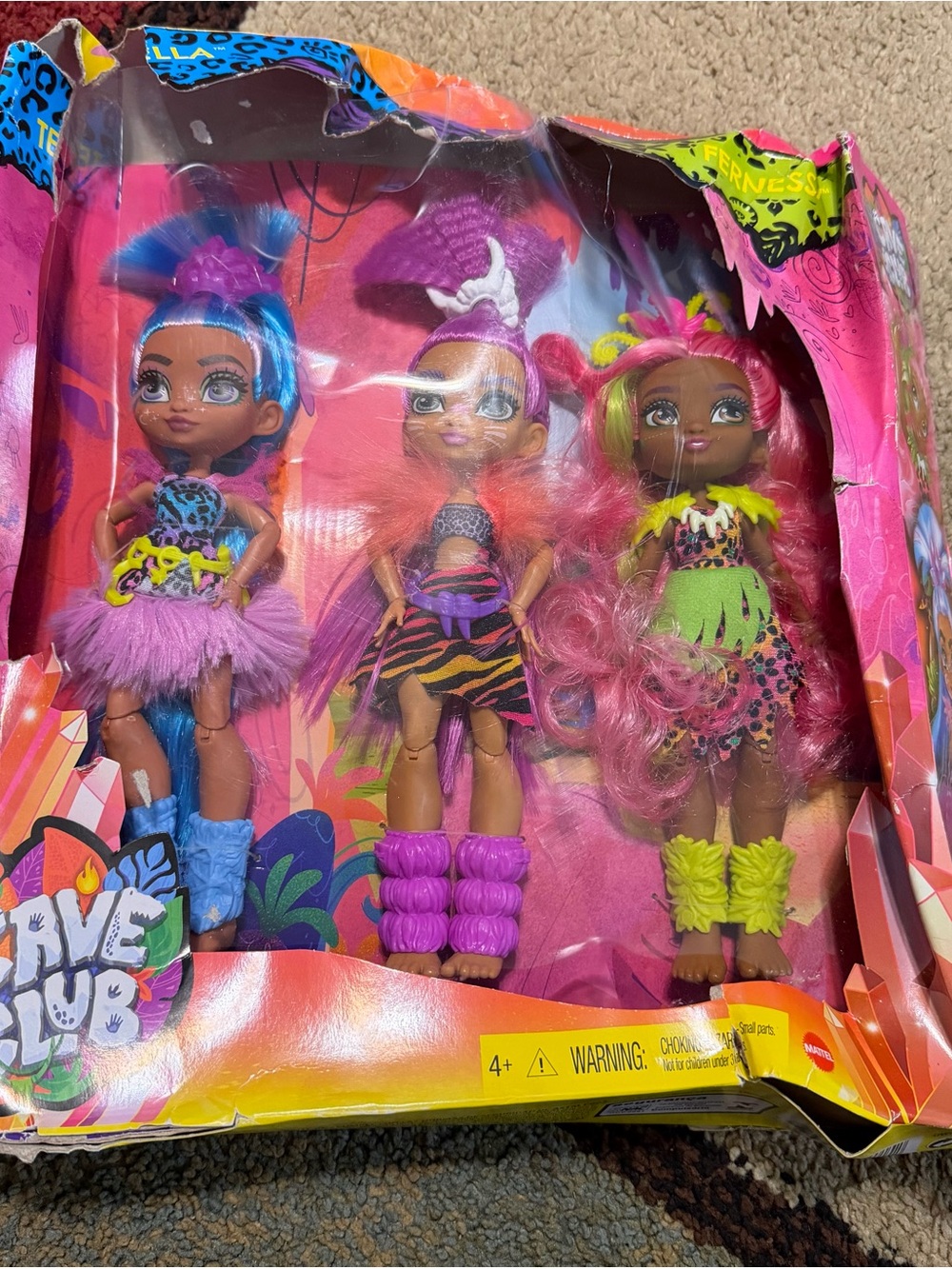 Kids Fashion Doll 3-Pack — Pink, Purple & Green Playset